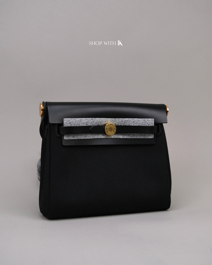 Hermes Mini Herbag Zip 20 Noir GHW