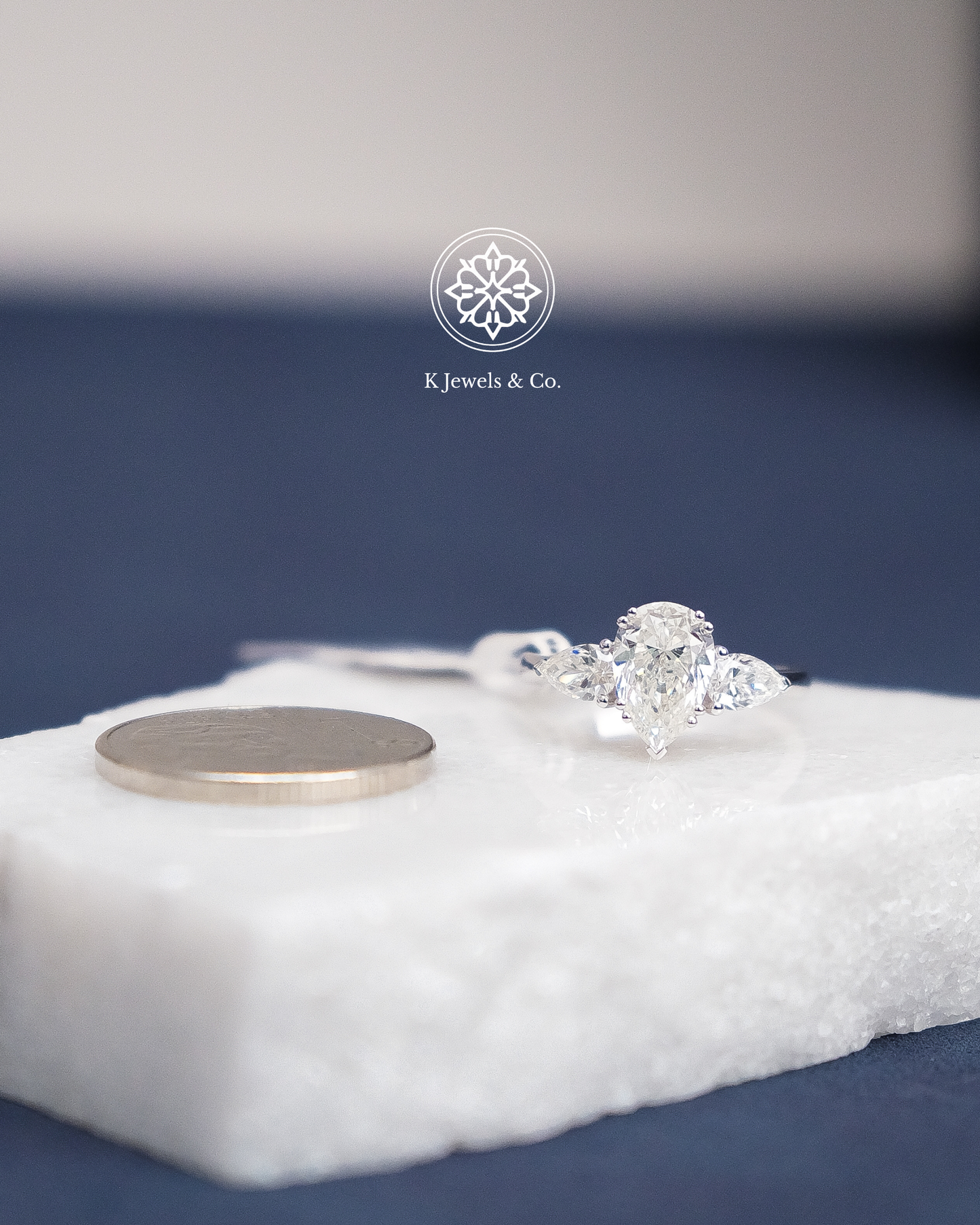 2ct Pear Shaped Diamond Ring w/ GIA