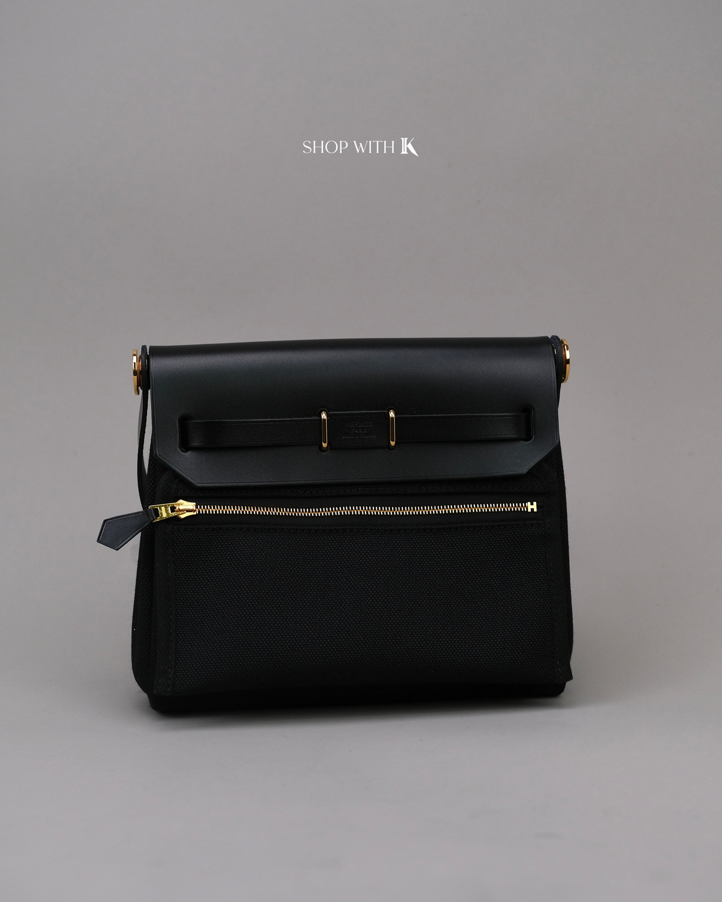 Hermes Mini Herbag Zip 20 Noir GHW