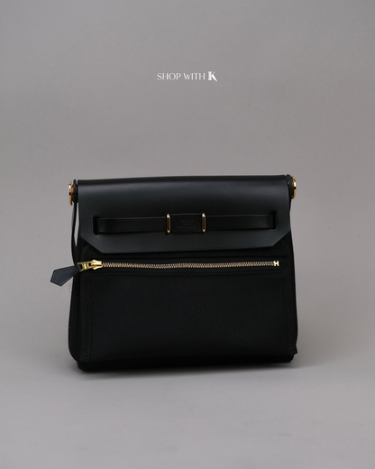 Hermes Mini Herbag Zip 20 Noir GHW
