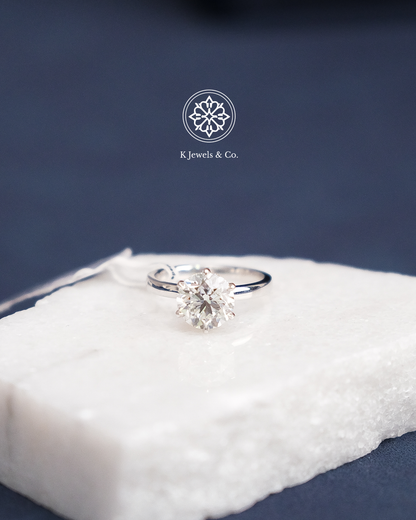 3ct Round Diamond Ring w/ GIA