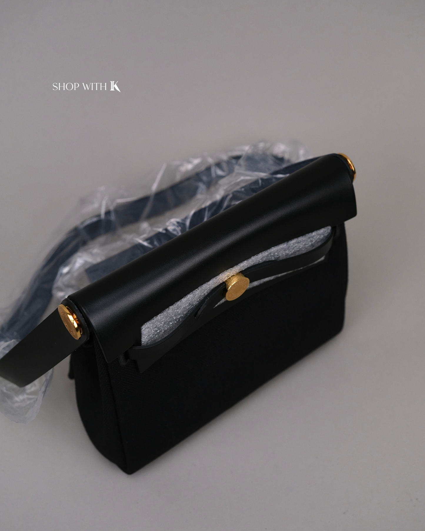 Hermes Mini Herbag Zip 20 Noir GHW