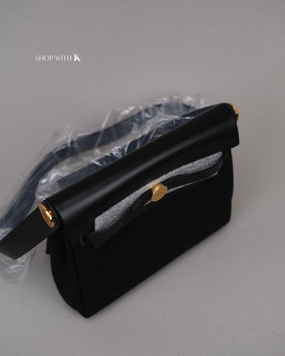 Hermes Mini Herbag Zip 20 Noir GHW