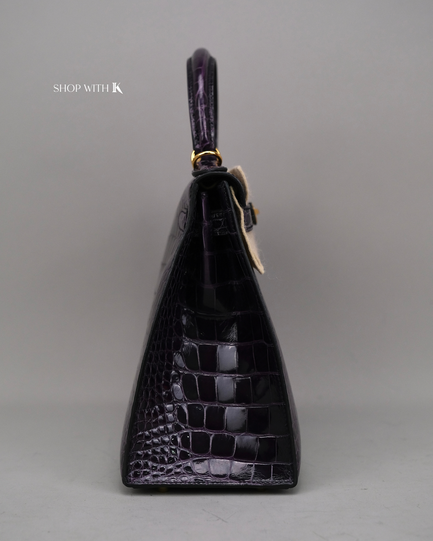 Hermes Kelly 28 Aubergine Alligator GHW