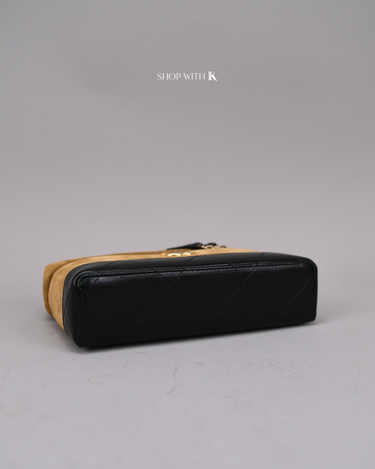 Chanel Slim Vanity Bag Suede Beige GHW