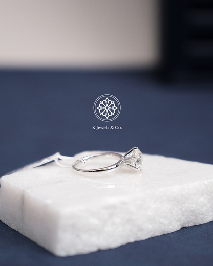 3ct Round Diamond Ring w/ GIA