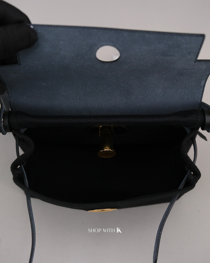 Hermes Mini Herbag Zip 20 Noir GHW