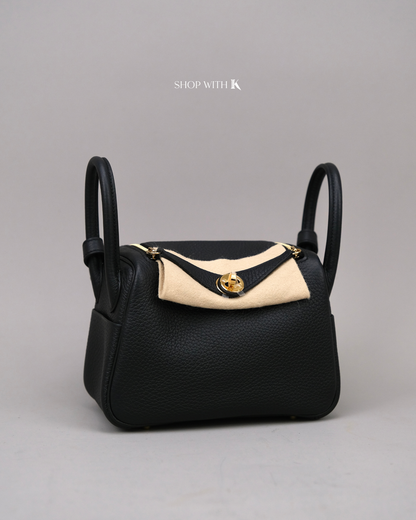 Hermes Mini Lindy Noir GHW