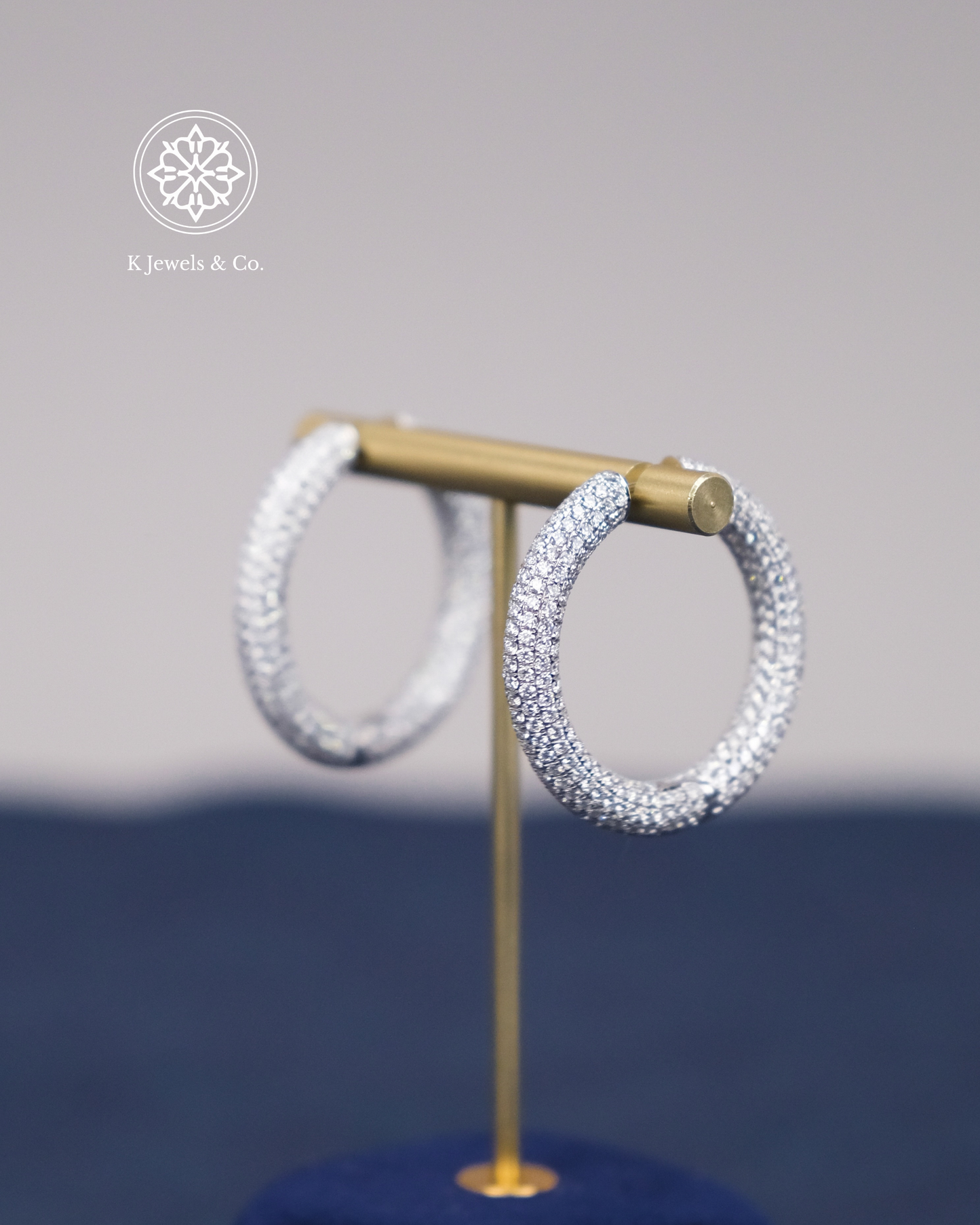 Large Hoop Diamond Earrings