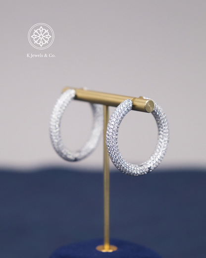 Large Hoop Diamond Earrings