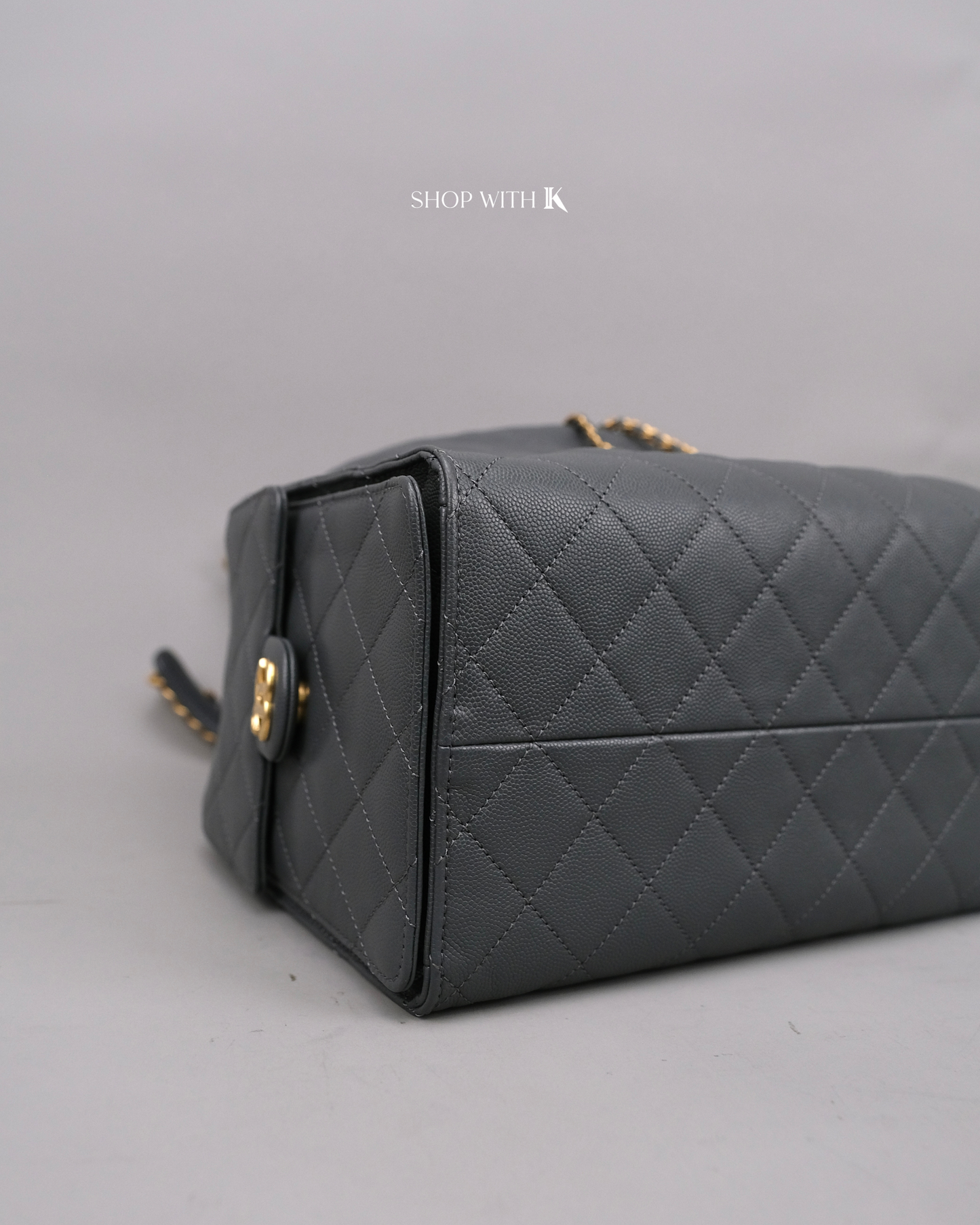 Chanel 25 Medium Gray GHW