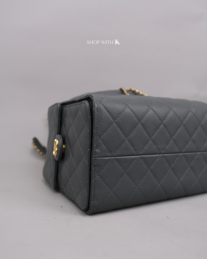 Chanel 25 Medium Gray GHW