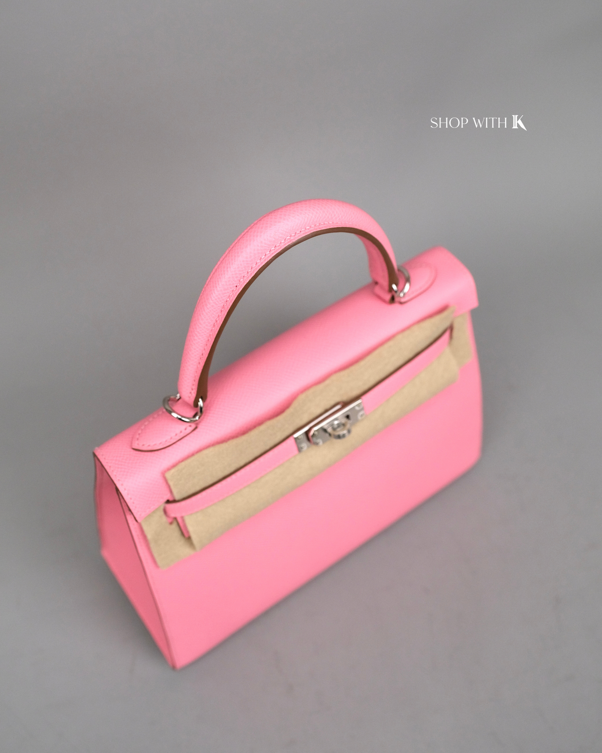 Hermes Kelly 25 Rose Confetti PHW