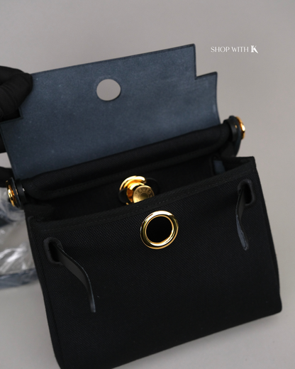 Hermes Mini Herbag Zip 20 Noir GHW
