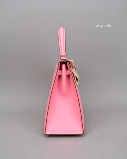 Hermes Kelly 25 Rose Confetti PHW