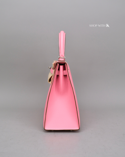 Hermes Kelly 25 Rose Confetti PHW