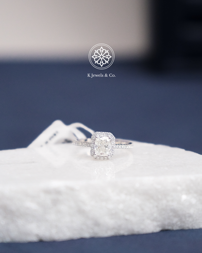 1ct Emerald Cut Diamond Ring w/ GIA