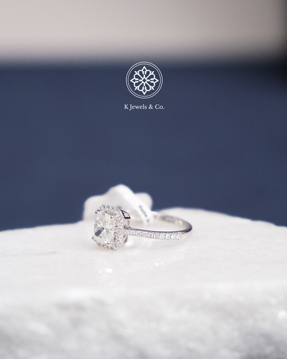 1ct Emerald Cut Diamond Ring w/ GIA