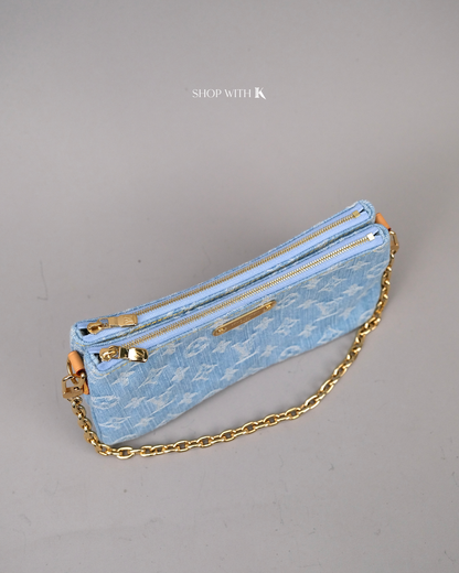 Louis Vuitton Liv Pochette Monogram Denim