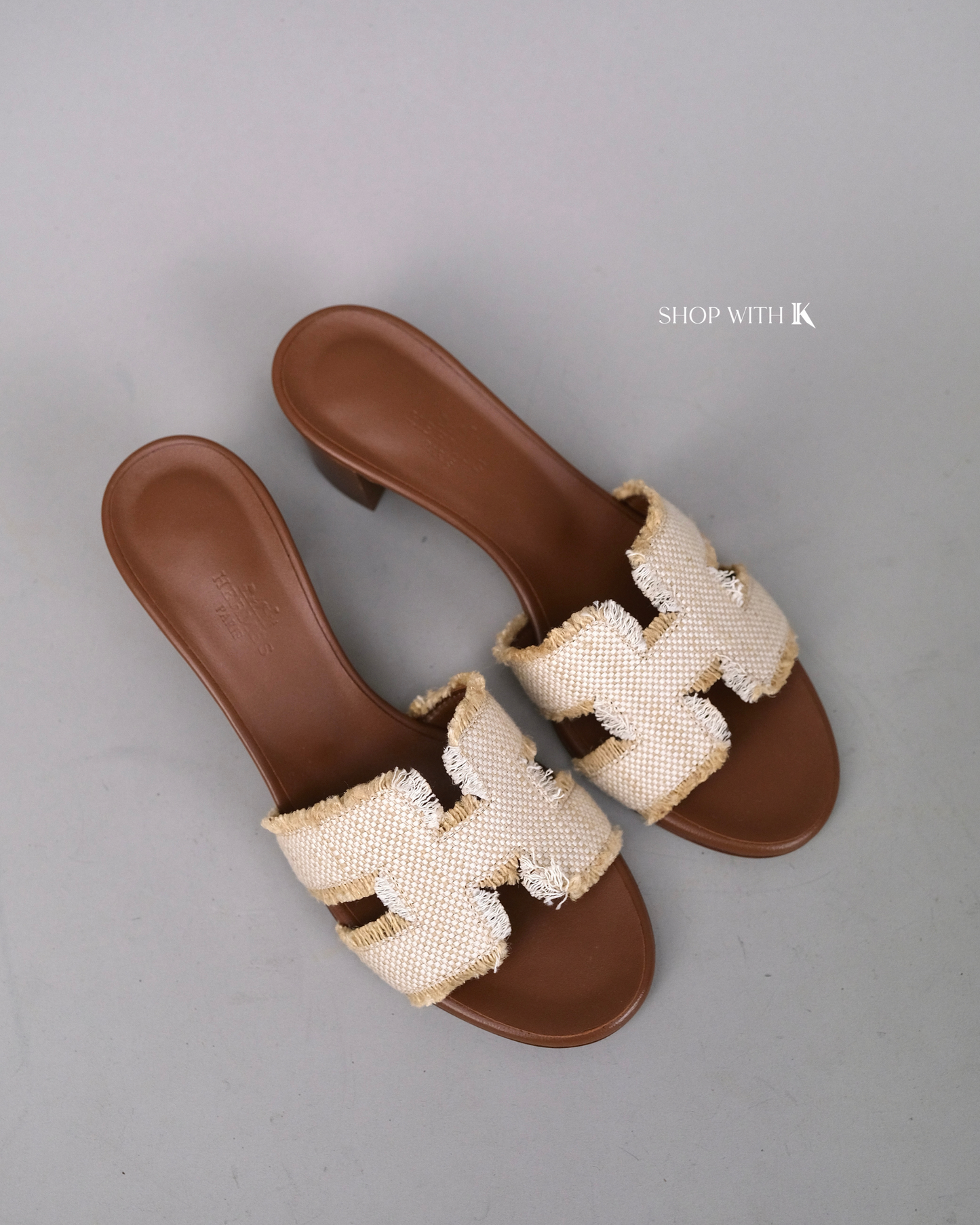 Hermes Oasis Sandal Fringed Linen