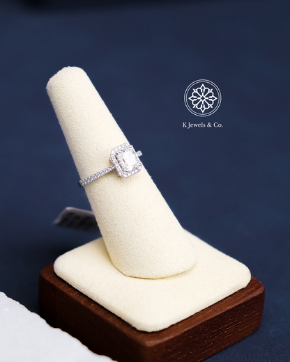 1ct Emerald Cut Diamond Ring w/ GIA