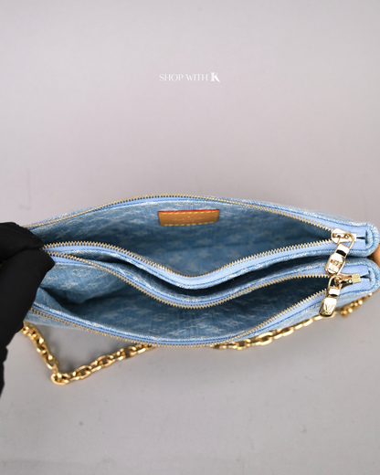 Louis Vuitton Liv Pochette Monogram Denim