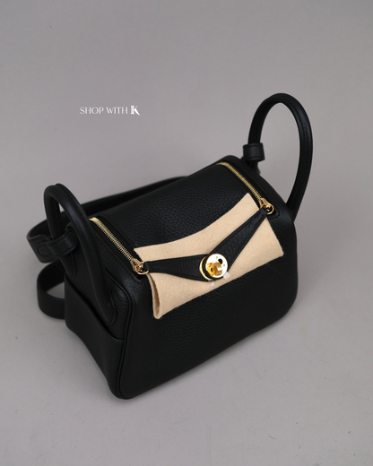 Hermes Mini Lindy Noir GHW