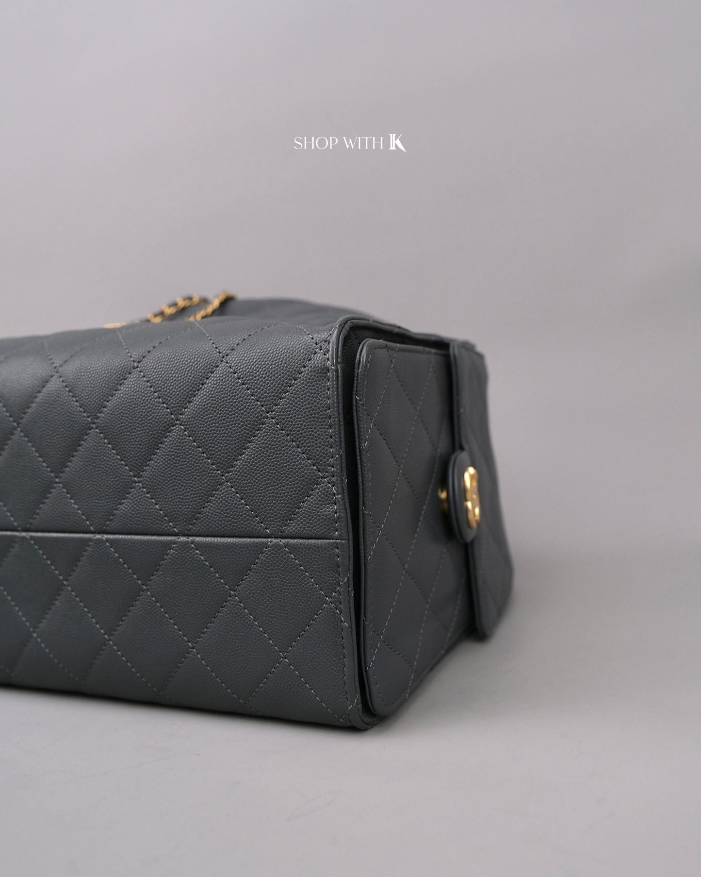 Chanel 25 Medium Gray GHW