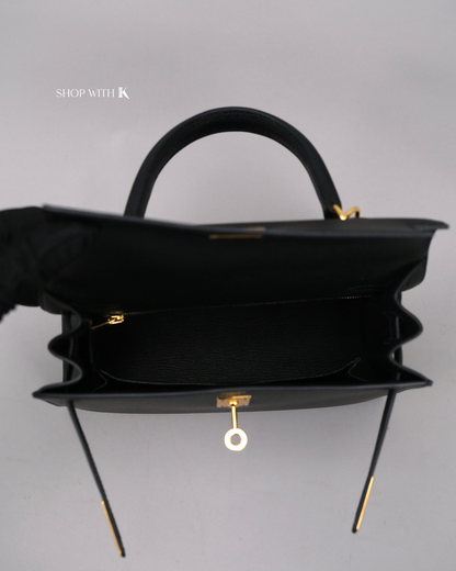 Hermes Kelly 25 Noir GHW