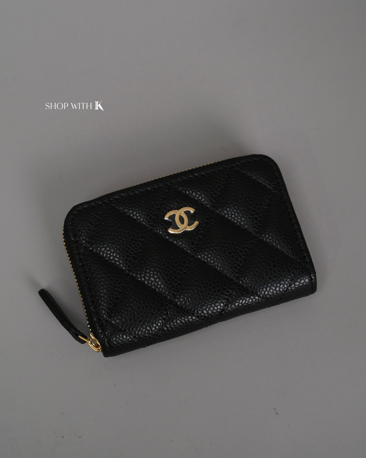 Chanel Zip Around Black Cardholder