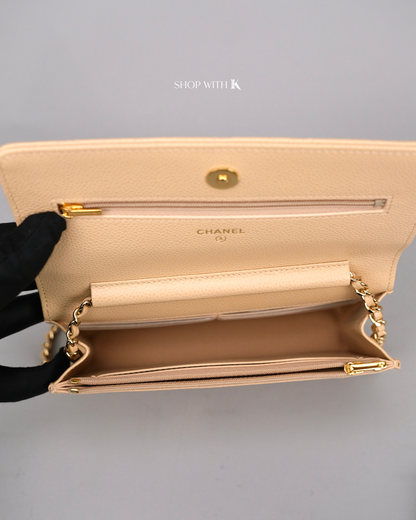Chanel Wallet on Chain Beige Clair
