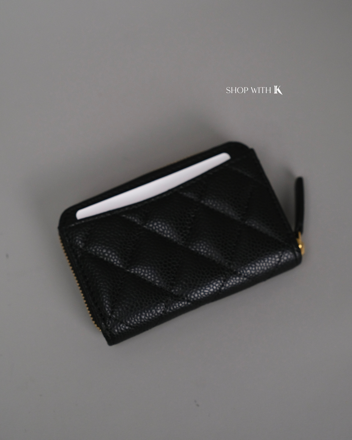 Chanel Zip Around Black Cardholder