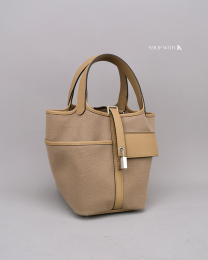 Hermes Picotin 18 Cargo Beige Marfa PHW