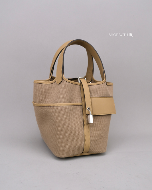 Hermes Picotin 18 Cargo Beige Marfa PHW