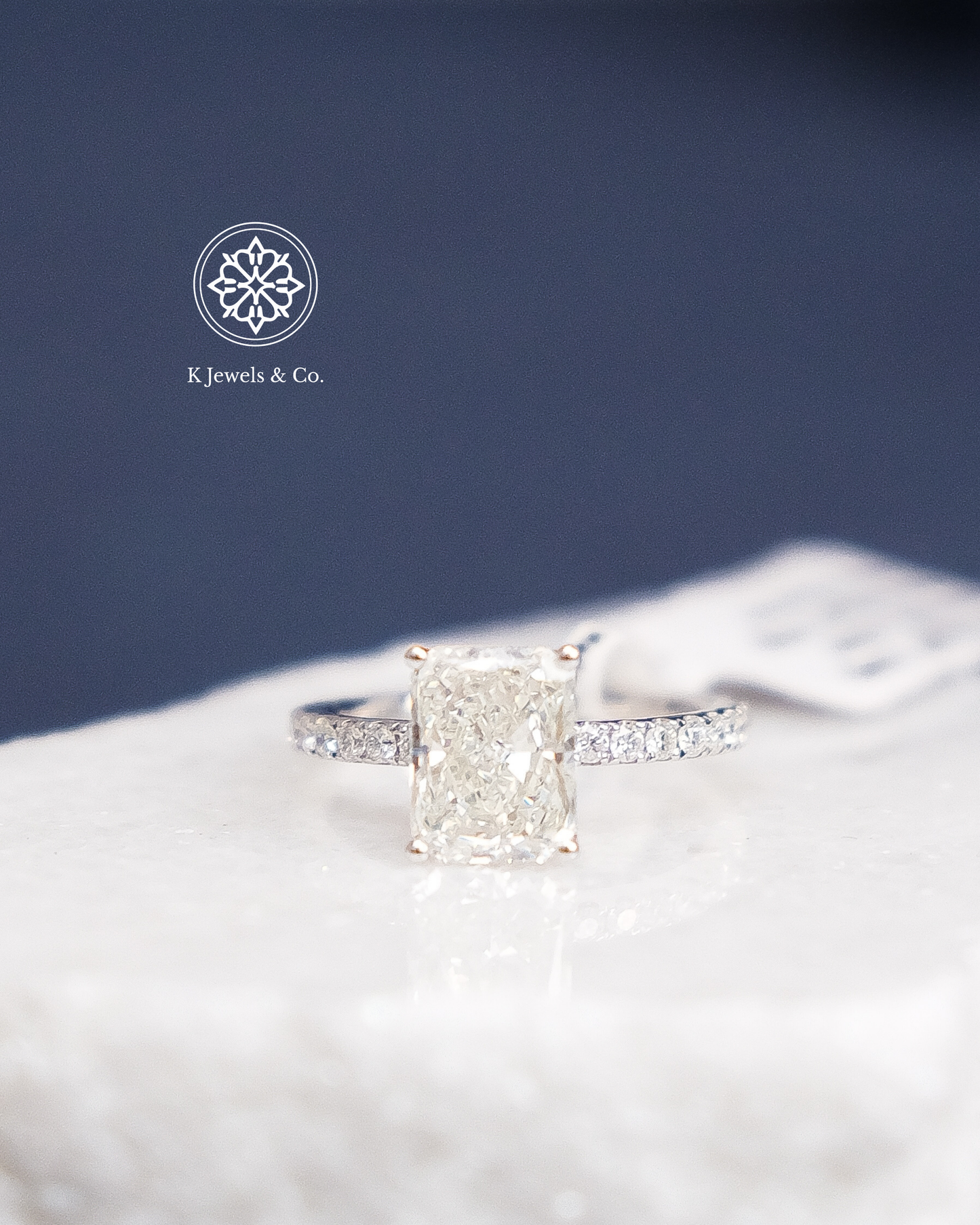 3ct Radiant Cut Diamond Ring w/ GIA