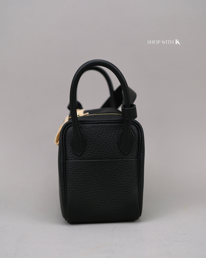 Hermes Mini Lindy Noir GHW