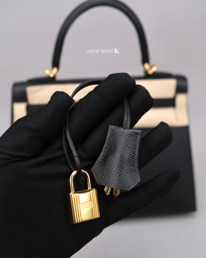 Hermes Kelly 25 Noir GHW