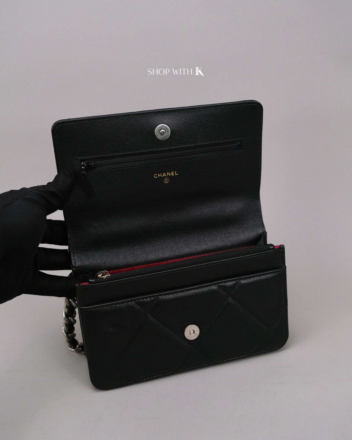 Chanel 19 Wallet on Chain Black