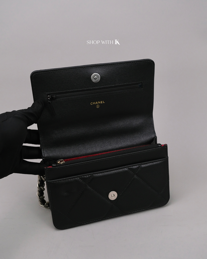 Chanel 19 Wallet on Chain Black