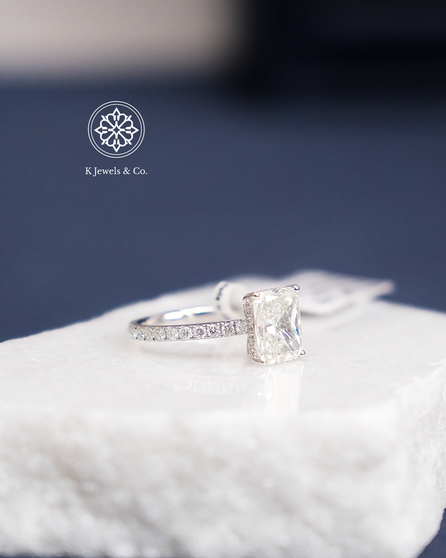 3ct Radiant Cut Diamond Ring w/ GIA
