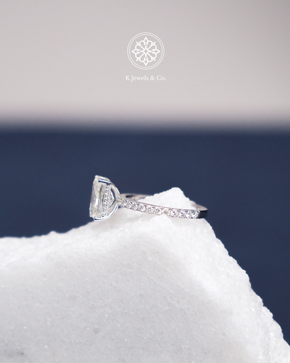 3ct Radiant Cut Diamond Ring w/ GIA