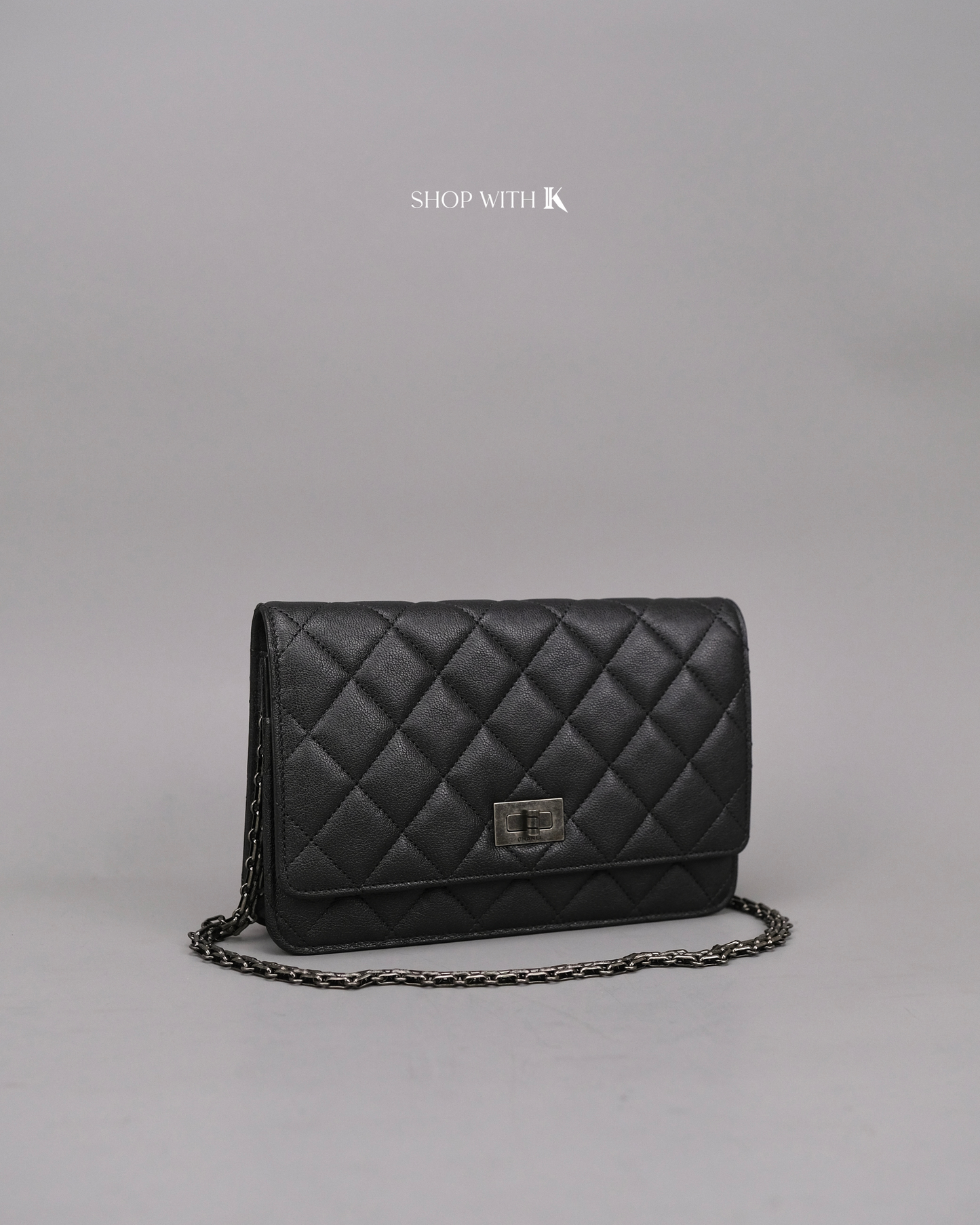Chanel Reissue Wallet on Chain Dark Gray RHW