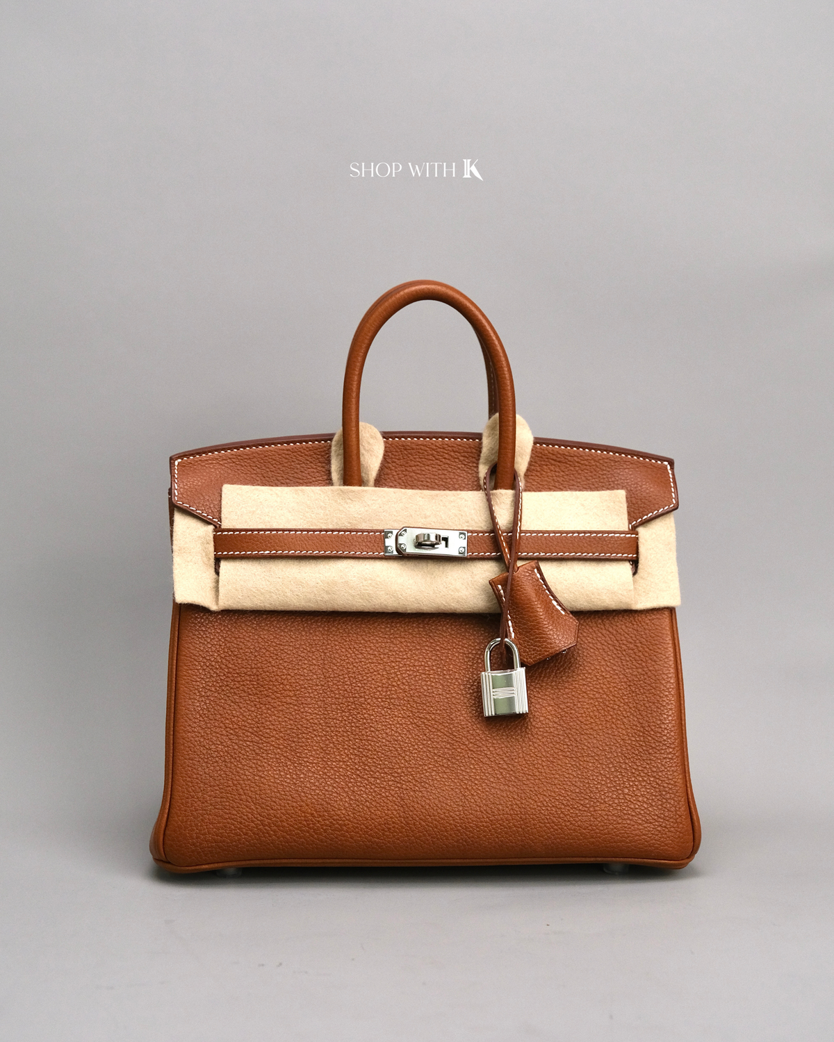 Hermes Birkin 25 Gold Barenia Leather PHW
