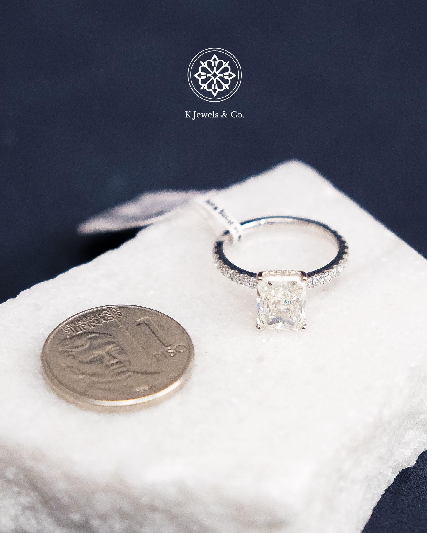 3ct Radiant Cut Diamond Ring w/ GIA