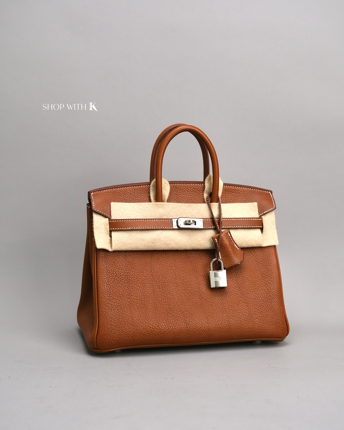 Hermes Birkin 25 Gold Barenia Leather PHW