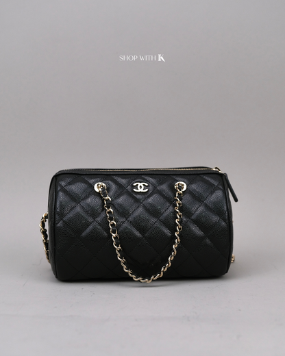 Chanel 25P Bowling Bag Black