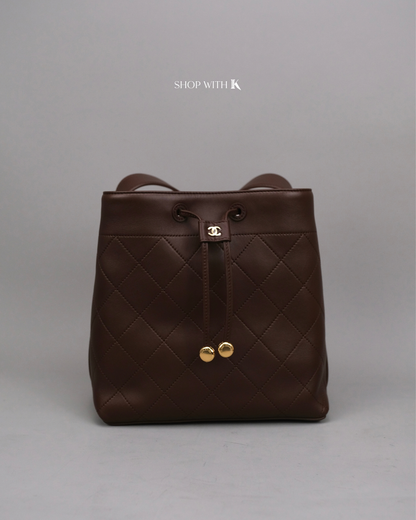 Chanel Bucket Bag Choco Brown