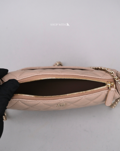 Chanel Mini Shoulder Bag Dark Beige