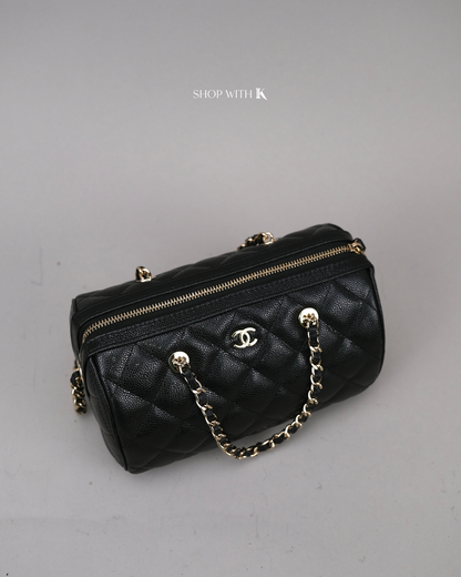 Chanel 25P Bowling Bag Black