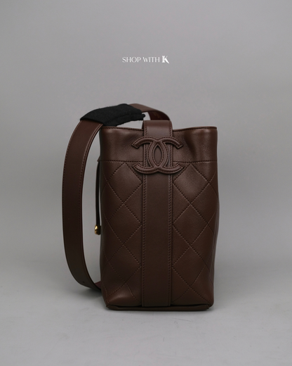Chanel Bucket Bag Choco Brown